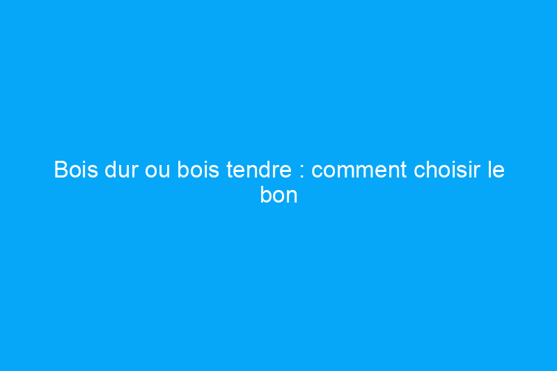 Bois dur ou bois tendre : comment choisir le bon matériau pour votre projet