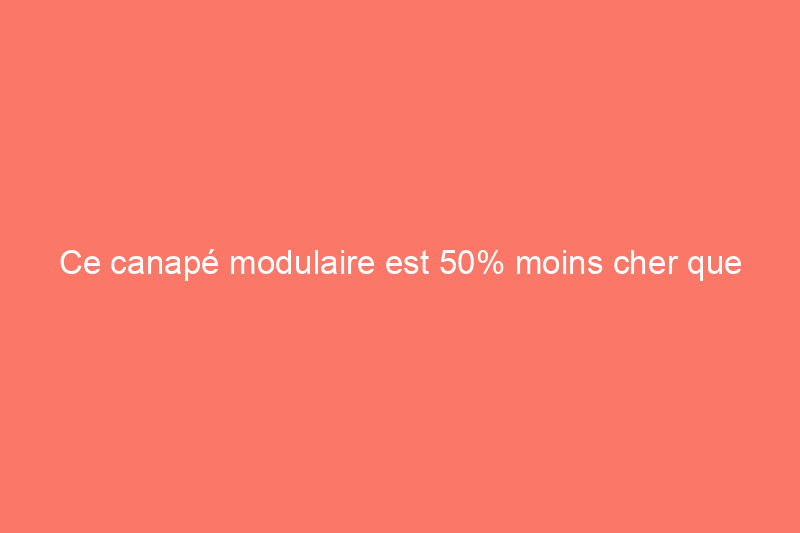 Ce canapé modulaire est 50% moins cher que Lovesac avec les mêmes fonctionnalités