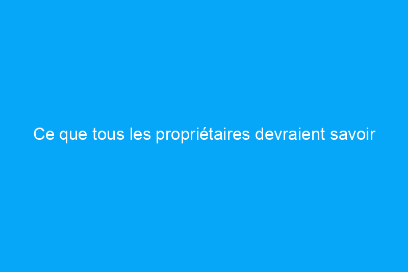 Ce que tous les propriétaires devraient savoir sur le revêtement de toit