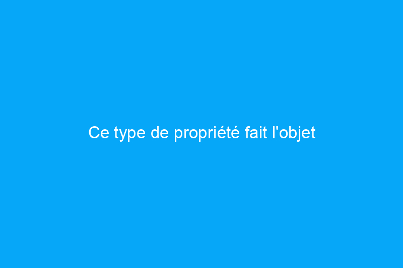 Ce type de propriété fait l'objet d'une concurrence plus forte parmi les acheteurs de maisons que les maisons unifamiliales à l'heure actuelle