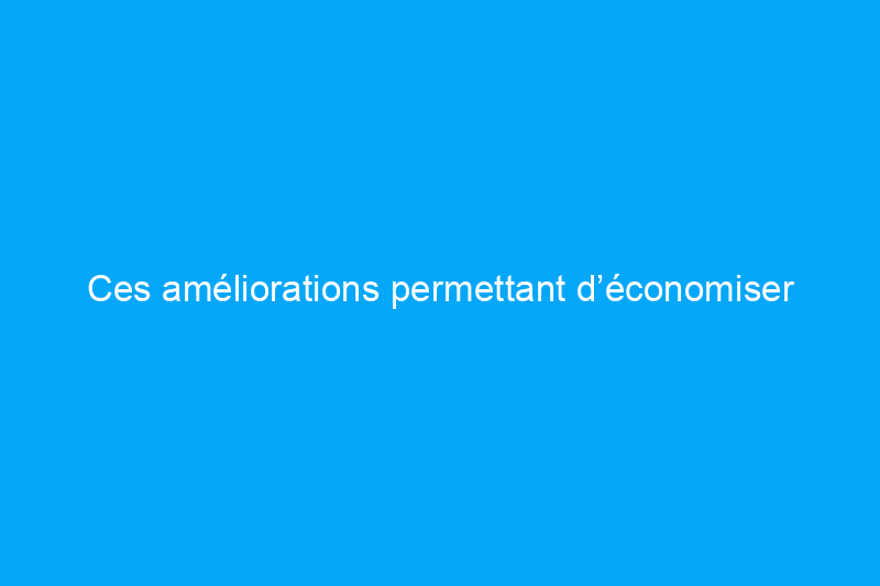 Ces améliorations permettant d’économiser l’eau peuvent ajouter de la valeur à votre maison et à vos routines quotidiennes