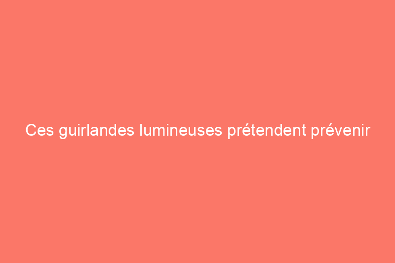 Ces guirlandes lumineuses prétendent prévenir les piqûres d'insectes : voyez ce qui s'est passé lorsque je les ai testées