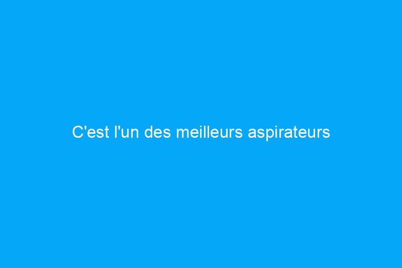 C'est l'un des meilleurs aspirateurs que j'ai jamais testés, et j'en ai testé plus de 20