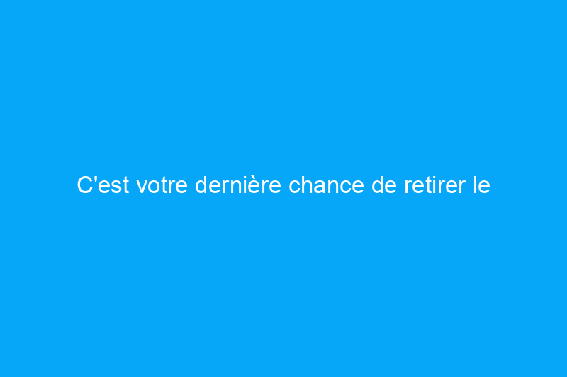 C'est votre dernière chance de retirer le 34% du petit nettoyeur vert de Bissell