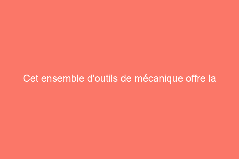 Cet ensemble d'outils de mécanique offre la qualité que vous attendez de la marque DeWalt