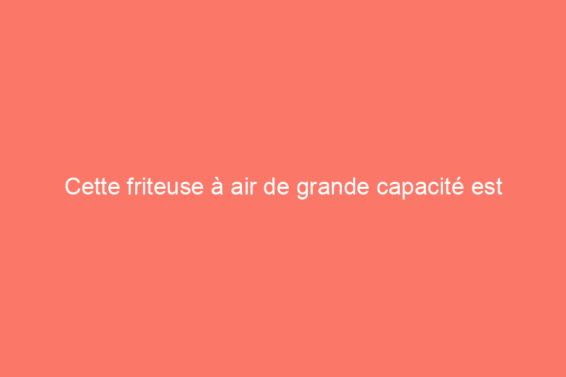 Cette friteuse à air de grande capacité est désormais l'outil de cuisson de choix dans mon foyer