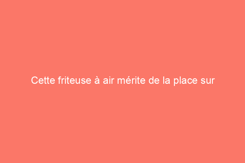 Cette friteuse à air mérite de la place sur votre plan de travail