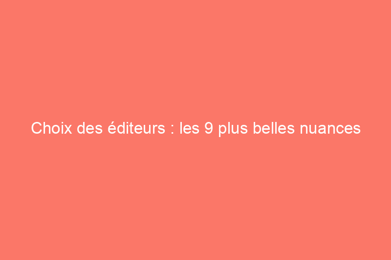 Choix des éditeurs : les 9 plus belles nuances de gris pour votre prochain projet de peinture