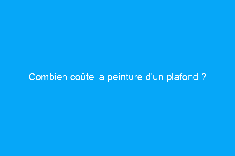 Combien coûte la peinture d'un plafond ?