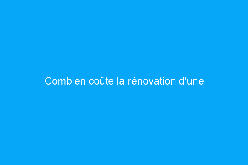 Combien coûte la rénovation d'une baignoire ?