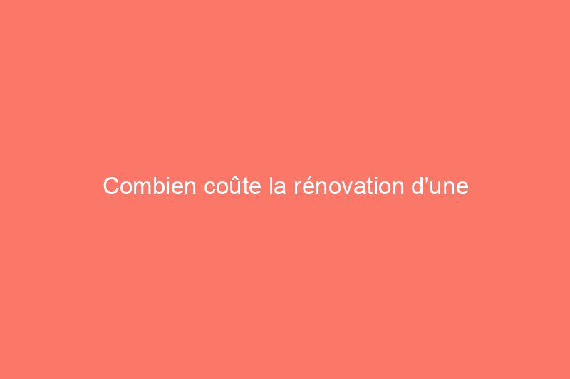 Combien coûte la rénovation d'une buanderie ?