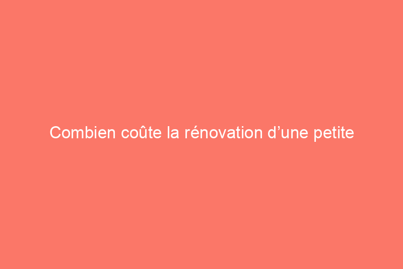 Combien coûte la rénovation d’une petite salle de bain ?