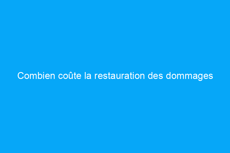 Combien coûte la restauration des dommages causés par un incendie ?