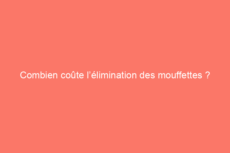 Combien coûte l’élimination des mouffettes ?