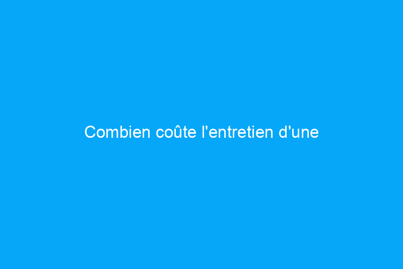 Combien coûte l'entretien d'une piscine ?