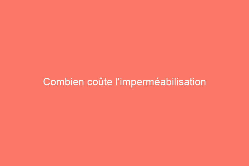 Combien coûte l'imperméabilisation d'un sous-sol ? (Données 2024)