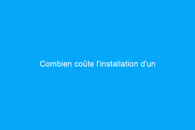 Combien coûte l'installation d'un ascenseur domestique ?