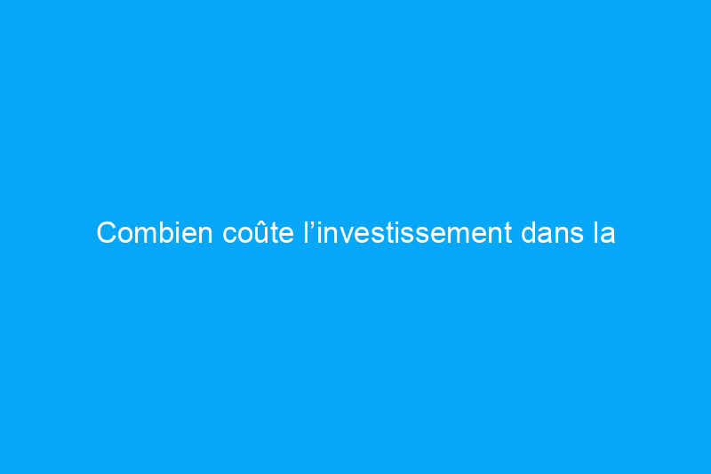 Combien coûte l’investissement dans la sécurité à domicile ?