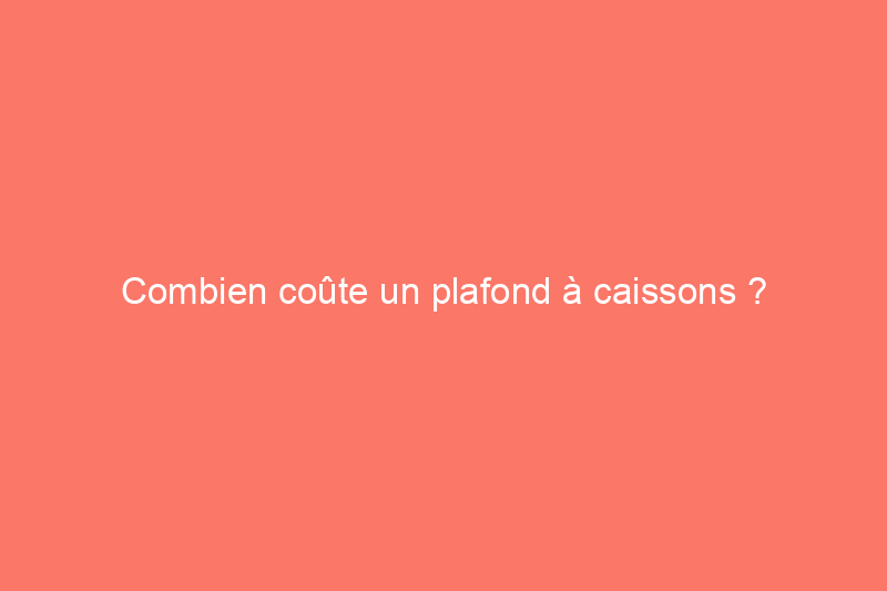 Combien coûte un plafond à caissons ?