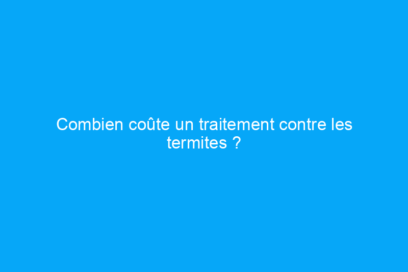 Combien coûte un traitement contre les termites ?