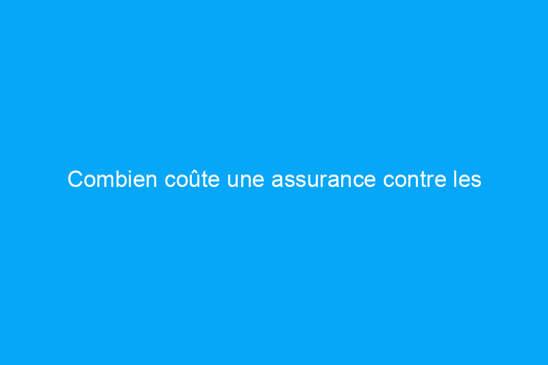 Combien coûte une assurance contre les inondations dans le New Jersey ?