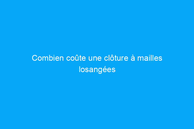 Combien coûte une clôture à mailles losangées ?