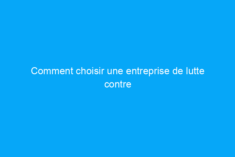 Comment choisir une entreprise de lutte contre les termites : 5 considérations avant de l'embaucher