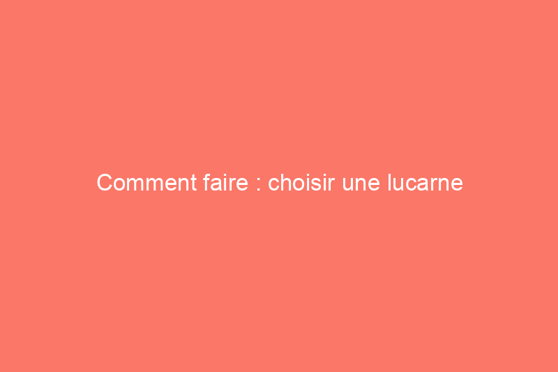 Comment faire : choisir une lucarne