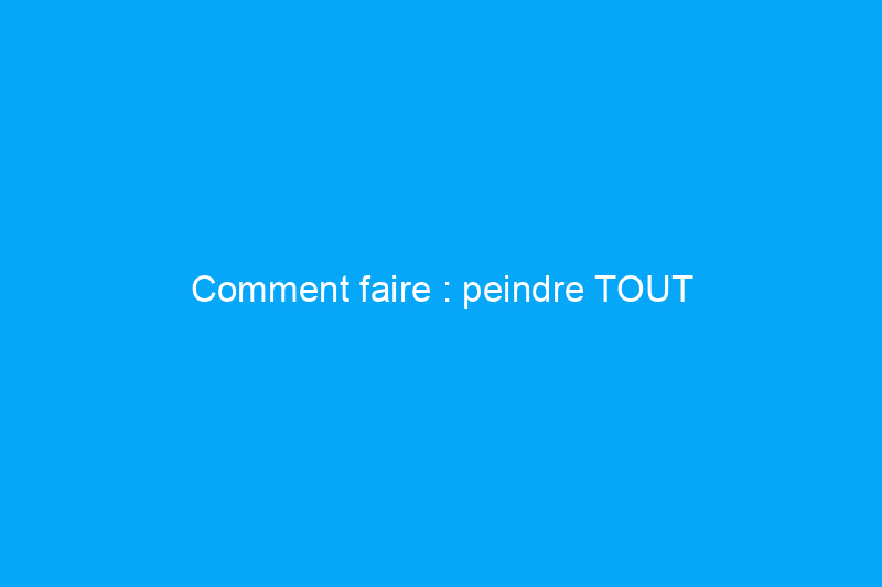 Comment faire : peindre TOUT