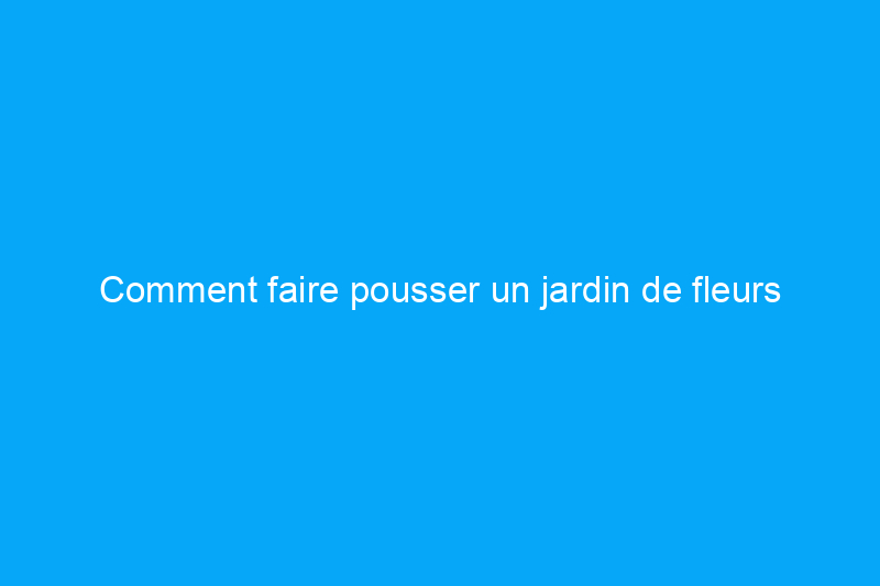 Comment faire pousser un jardin de fleurs coupées à la maison