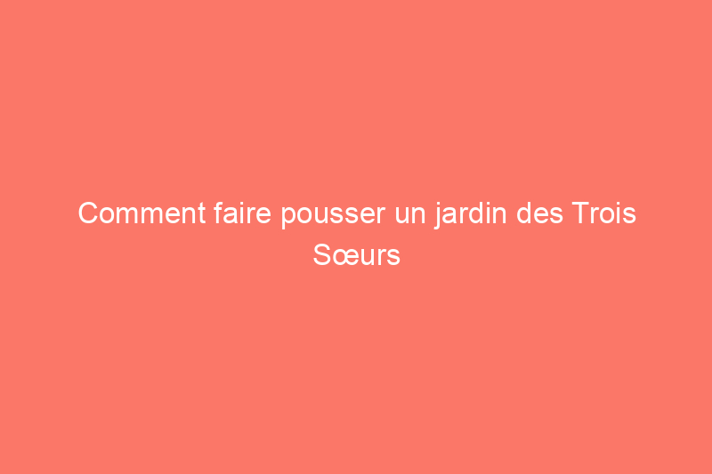 Comment faire pousser un jardin des Trois Sœurs à la maison