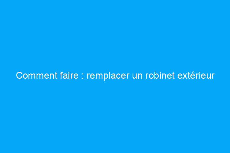 Comment faire : remplacer un robinet extérieur