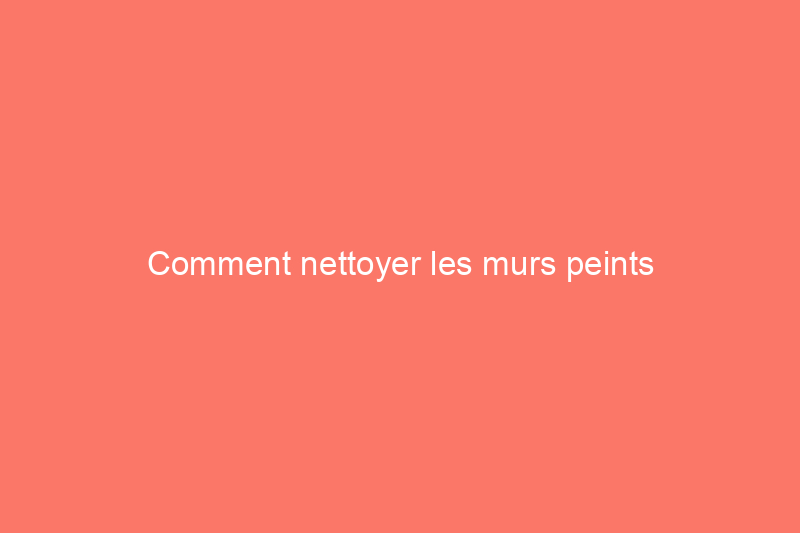 Comment nettoyer les murs peints