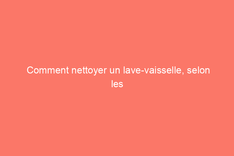 Comment nettoyer un lave-vaisselle, selon les experts