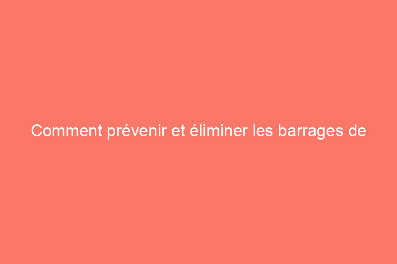 Comment prévenir et éliminer les barrages de glace