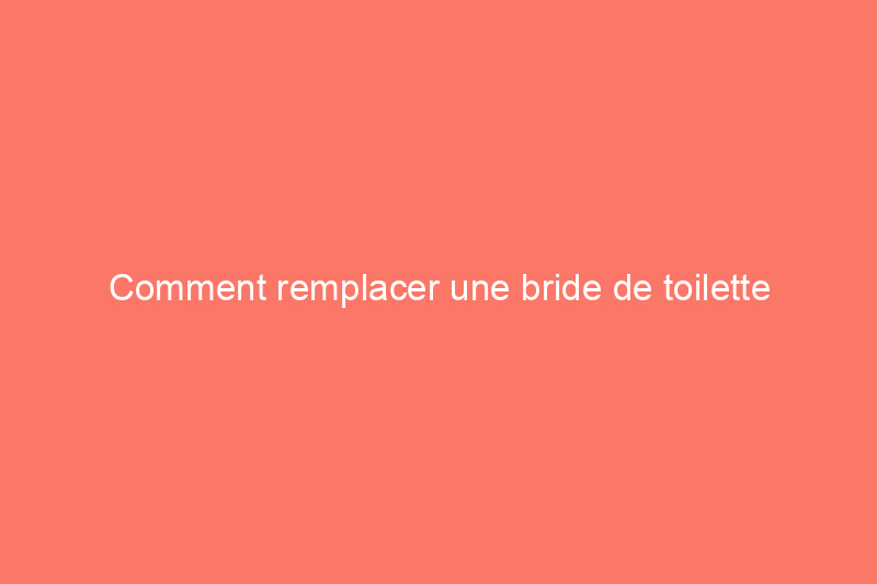 Comment remplacer une bride de toilette