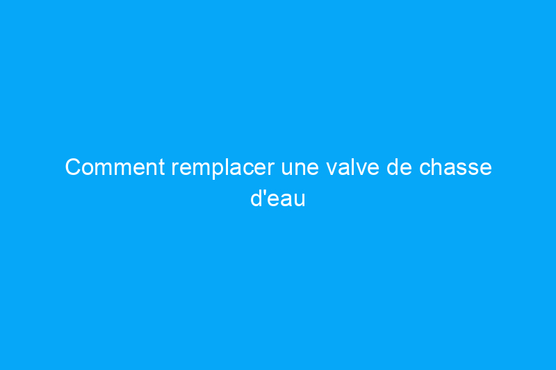 Comment remplacer une valve de chasse d'eau de toilette étape par étape