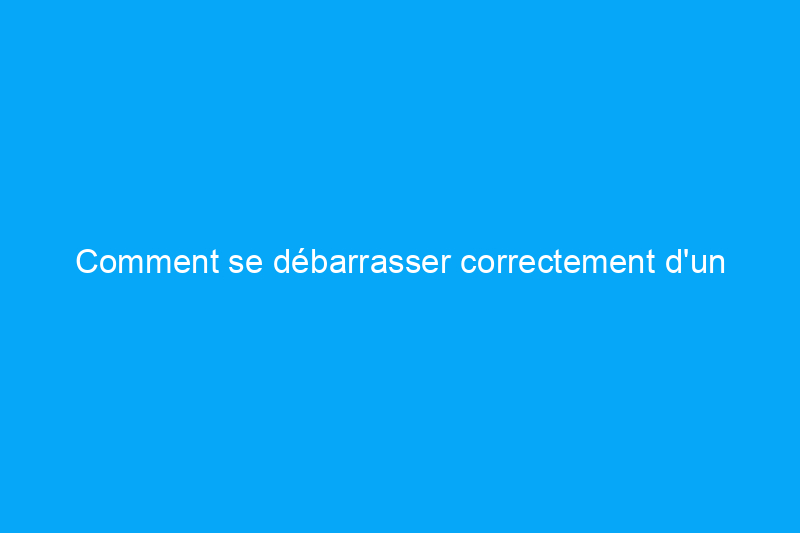 Comment se débarrasser correctement d'un canapé