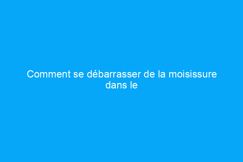 Comment se débarrasser de la moisissure dans le sous-sol le plus rapidement possible