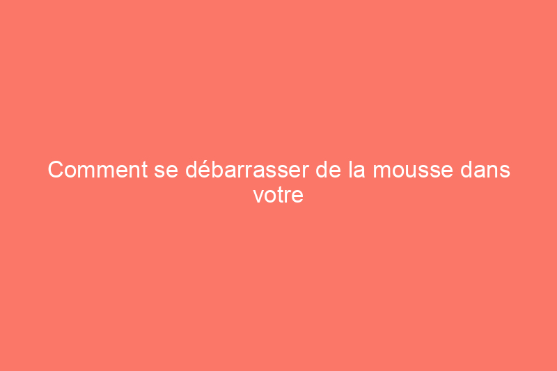 Comment se débarrasser de la mousse dans votre pelouse