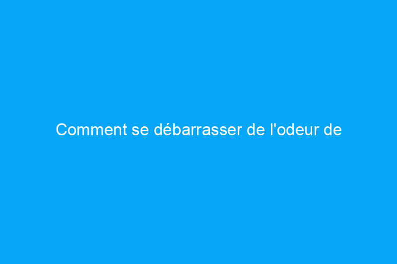 Comment se débarrasser de l'odeur de mouffette