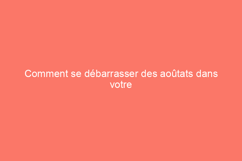 Comment se débarrasser des aoûtats dans votre jardin