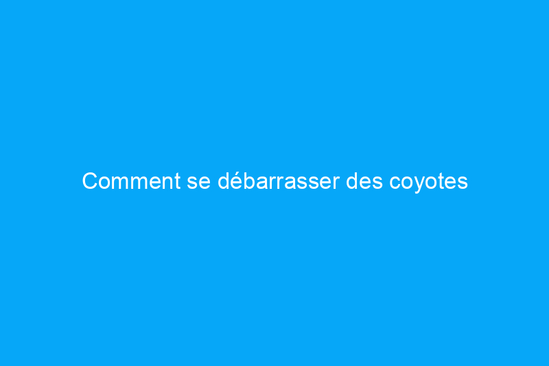 Comment se débarrasser des coyotes