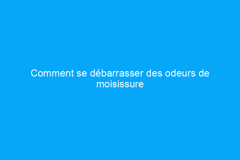 Comment se débarrasser des odeurs de moisissure et de moisissure