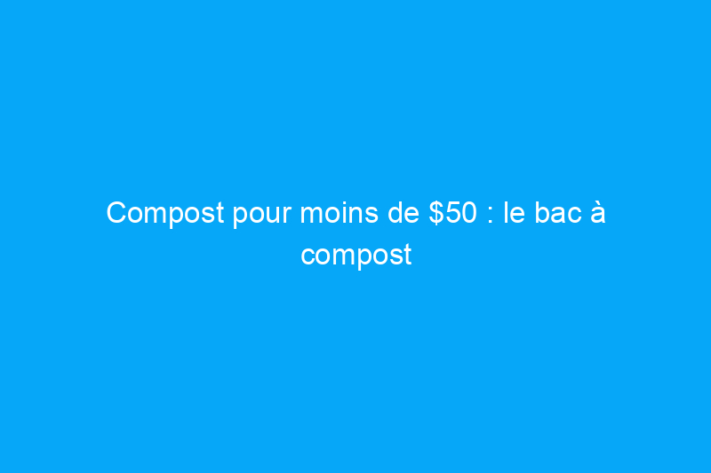 Compost pour moins de $50 : le bac à compost d'intérieur Bamboozle est une bonne affaire !