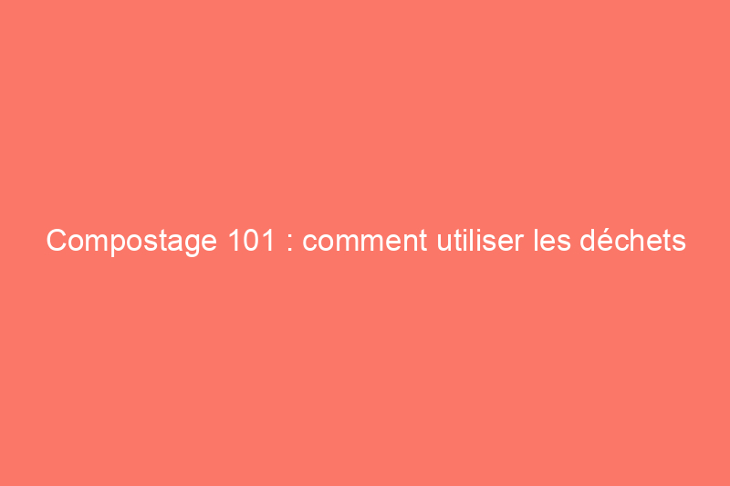 Compostage 101 : comment utiliser les déchets de cuisine et de jardin dans votre jardin