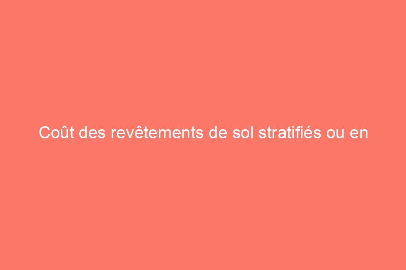 Coût des revêtements de sol stratifiés ou en vinyle : 7 facteurs à prendre en compte lors du choix d'un revêtement de sol