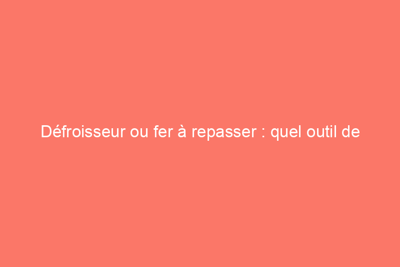 Défroisseur ou fer à repasser : quel outil de lessive est le mieux adapté à votre foyer ?