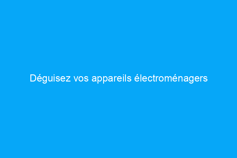 Déguisez vos appareils électroménagers