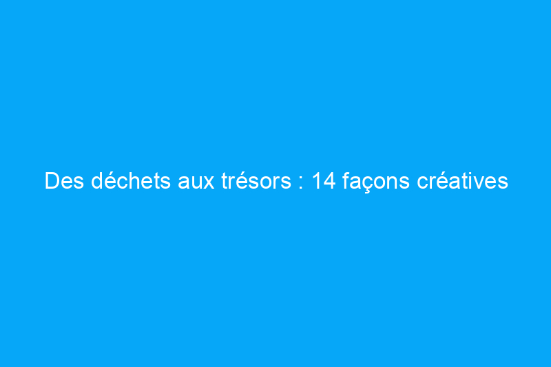 Des déchets aux trésors : 14 façons créatives de réutiliser vos vieux objets